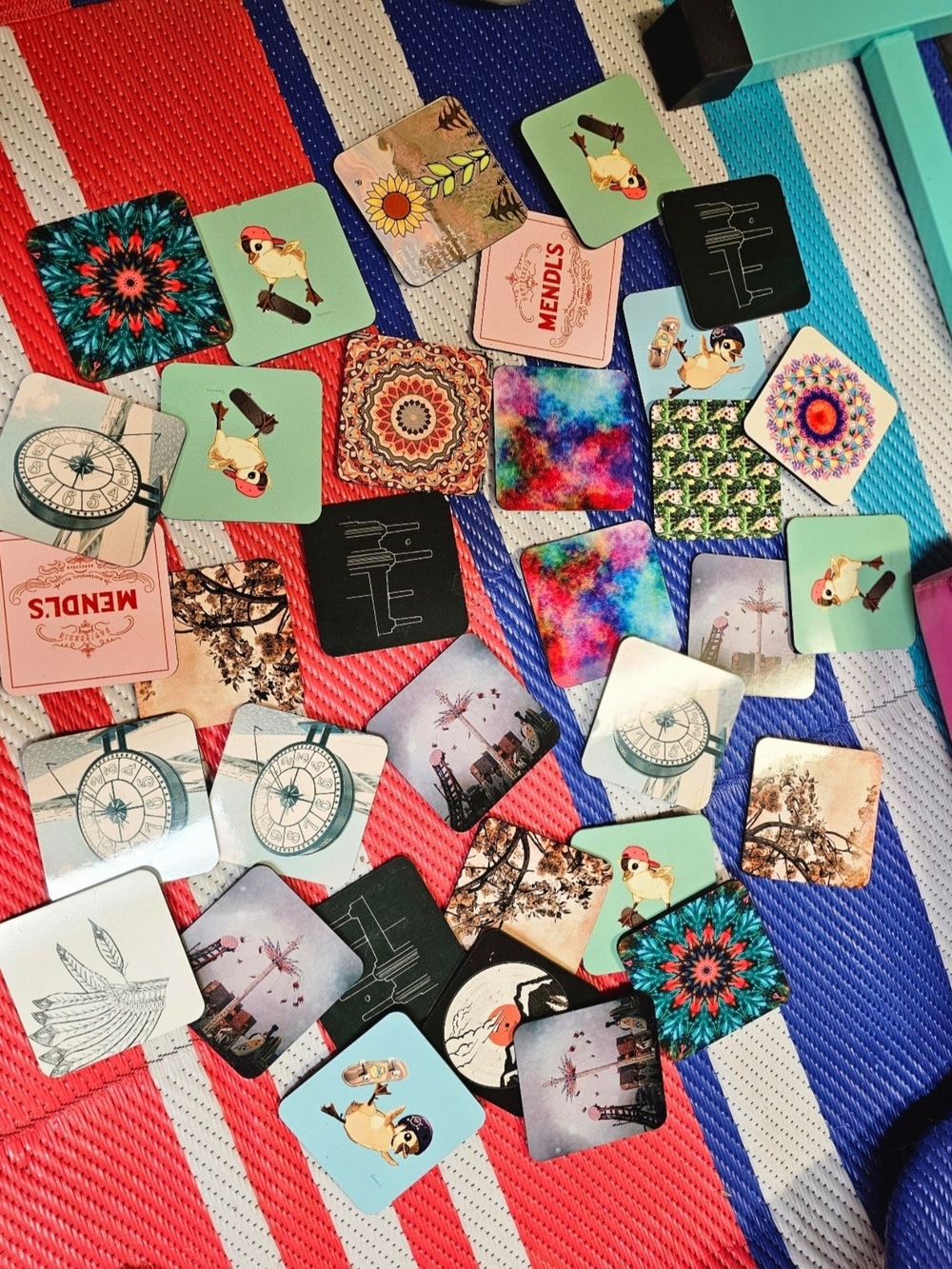 Lot of 30+ Vintage Style Quirky Art & Mixed Design Drink Coasters Retro Barware
